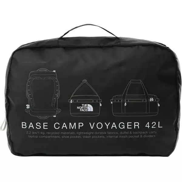 Duffels THE NORTH FACE BASE CAMP VOYAGER DUFFEL 42L TNF BLACK/TNF WHITE 23 Noir 5 Duffels THE NORTH FACE BASE CAMP VOYAGER DUFFEL 42L TNF BLACK/TNF WHITE 23 Noir – Image 5